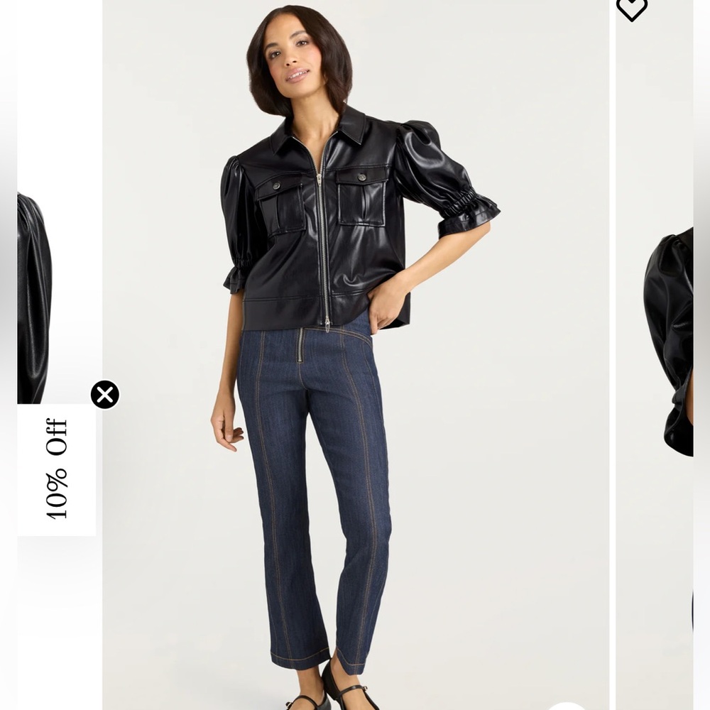 Cinq a Sept LITE VEGAN LEATHER HOLLY JACKET